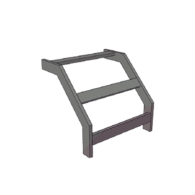 (CHCVET1X12EPK) CURVA VERTICAL EXTERIOR TUBULAR 1.5 DE PERALTE X 12 ANCHO PINTURA EPOX COLOR NEGRO, INCLUYE COPLe y torniller