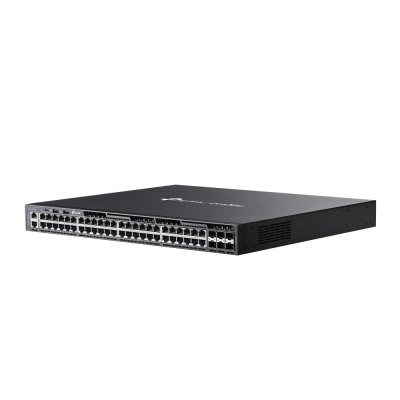 Switch Omada L3 SDN Administrable / 48 puertos Gigabit y 6 puertos SFP+ / Funciones RIP, VRRP, Servidor DHCP / Administración