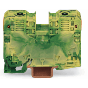 Borna de Tierra, 2 Conductores 35 mm², POWER CAGE CLAMP, Poliamida PA66, Montaje Carril DIN 35×15, Verde-Amarillo, Aplicacion