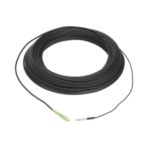 Rollo de Fibra Óptica Drop Redonda G657A2 Monomodo Simplex de 50 Metros (164 Pies) con Conectores SC/APC-SC/APC para Instalac