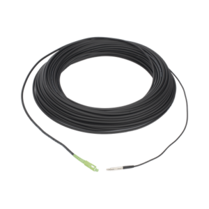 Rollo de Fibra Óptica Drop Redonda G657A2 Monomodo Simplex de 100 Metros (328.08 Pies) con Conectores SC/APC-SC/APC para Inst