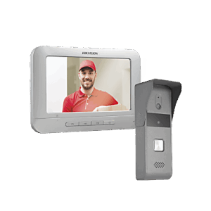 Kit de Videoportero Analógico con Pantalla LCD a Color de 7″ / Frente de Calle para Exterior IP65 / Salida de Relevador - HIK