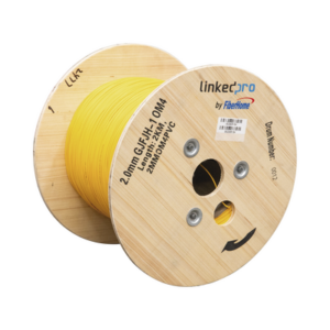 Fibra Óptica Multimodo OM4, 2 mm, Simplex, Tight Buffer, 900 micras, Color Amarillo - LINKEDPRO BY EPCOM