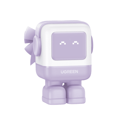 Cargador RobotGaN de 65W Serie UNO | 3 Puertos de Carga Rápida | 2 USB-C | 1 USB-A | PD 3.0 | QC 4.0 | Carga Inteligente | Te
