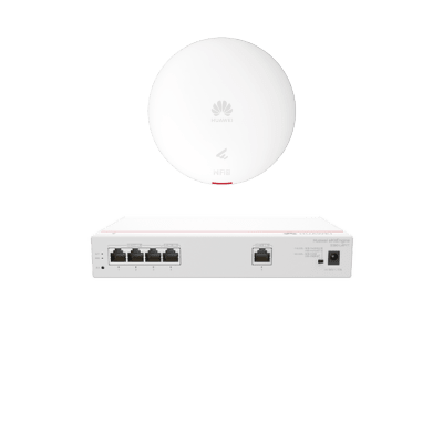 Kit DEMO de Router Multi-Servicio / 1 puerto 10/100/1000 Mbps(WAN) / 4 puertos 10/100/1000 Mbps(LAN) PoE / 50W + Punto de Acc