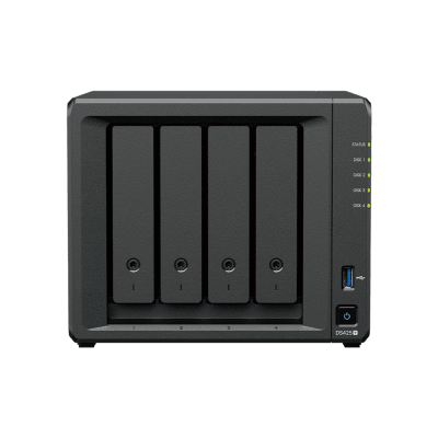 NAS DiskStation DS425+ | 4 Bahías | Intel Celeron J4125 2.7 GHz | 2 GB DDR4 / 2.5GbE + 1GbE | 2 Puertos USB 3.2 Gen 1 | 2 Ran