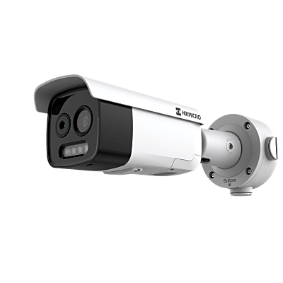 HIKMICRO Cámara Bala IP Dual Térmica y Óptica / Análisis de Video con GUANLAN AI / Detección Térmica de Incendios y Humos / M