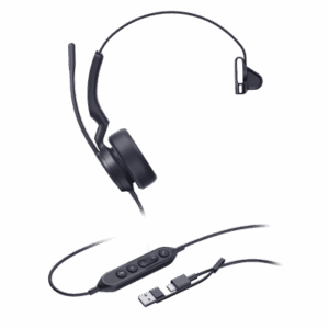 Diadema Alámbrica Yealink UH44 Mono USB-C/A Certificada con Microsoft Teams