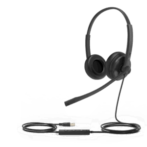 Diadema Alámbrica UH34 Dual de Yealink USB Compatible con Teléfonos IP y Computadoras.