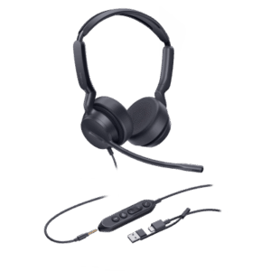 Diadema Alámbrica UH42 SE Dual de Yealink Certificada para Microsoft Teams con USB-C/A