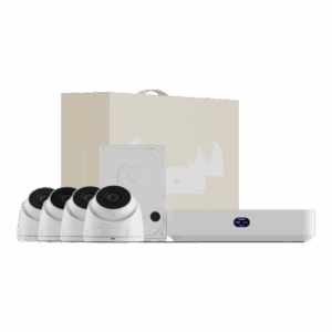 UniFi Protect UNVR Instant Kit – Solución Todo en Uno con NVR Instant, 4 Cámaras G5 Turret Ultra y Disco Duro de 1 TB para un