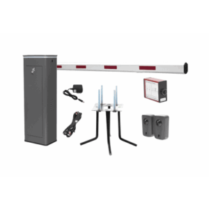 Kit COMPLETO Barrera Derecha XBF Con Corona LED / Brazo de 3M / Incluye Sensor de Masa, Transformador, Lazo Magnético, Ancla,
