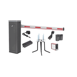 Kit COMPLETO Barrera Derecha XBS Con Corona LED / Brazo Iluminado de 5M / Incluye Sensor de Masa, Transformador, Lazo Magnéti