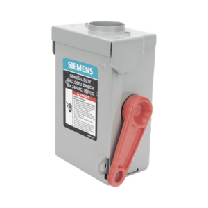 Interruptor de Seguridad GNF221RA, 240Vca, 2 polos, 30 Amp, sin portafusibles, Nema 3R. - SIEMENS