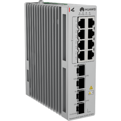 Switch Industrial eKit / 8 Puertos Gigabit + 2 SFP + 2 SFP+ / Montaje en Riel DIN / Fuente Redundante 1+1 : 9.6 a 50 VCD / Li