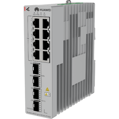 Switch Industrial eKit / 8 Puertos Gigabit + 2 SFP + 2 SFP+ / Montaje en Riel DIN / Fuente Redundante 1+1 : 9.6 a 50 VCD / Li