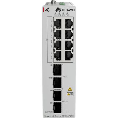 Switch Industrial eKit / 8 Puertos Gigabit + 2 SFP + 2 SFP+ / Montaje en Riel DIN / Fuente Redundante 1+1 : 9.6 a 50 VCD / Li