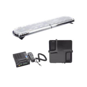 Kit de Sirena Vehicular H2 Covert, Bocina ultradelgada y Torreta 48″ Serie 12 con 130 LED, dual color rojo/azul/claro/ambar, 