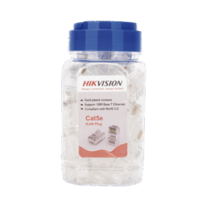 Bote con 100 Piezas de Plug Modular RJ45 / Cat 5e / Chapado en Oro a 15 Micras / Sin Blindaje / Facil Instalación / Uso Inter