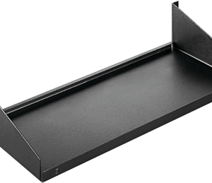 Estante para Rack 19 Pulgadas, Single-Sided Shelf, Capacidad de Carga 34 kg, Ventilado, Acero Dulce, Negro, 2U, Dimensiones 4