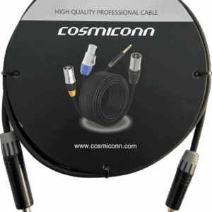 Cable 6.35mm a 3.5mm, conectores color negro MP3X-B – MTP3C-BG, length 3m - COSMICONN