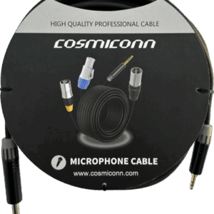 Cable 6.35mm a 3.5mm, conectores color negro MP3X-B – MTP3C-BG, length 5m - COSMICONN