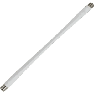 Jumper Coaxial Delgado Color Blanco de 25.4 Centímetros (10 Pulgadas) de Longitud y Conectores F Hembra en Ambos Extremos. 75