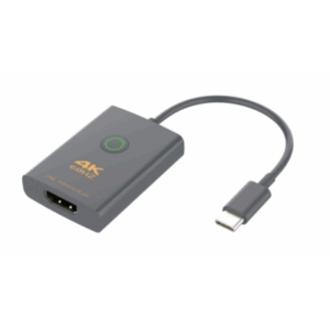 Adaptador USB-C a HDMI con Seguridad de Un Clic | Resolución 4K Ultra HD 60Hz | HDMI 2.0b 18 Gbps | DP 1.2a | Silenciamiento 
