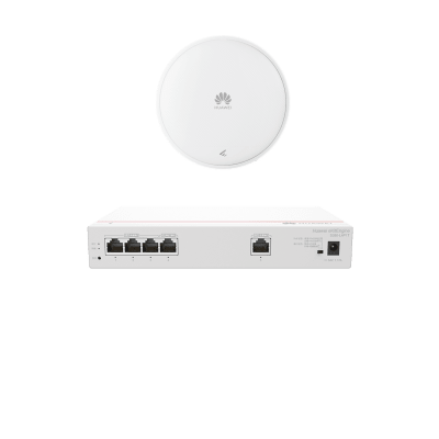 Kit DEMO de Router Multi-Servicio / 1 puerto 10/100/1000 Mbps(WAN) / 4 puertos 10/100/1000 Mbps(LAN) PoE / 50W + Punto de Acc