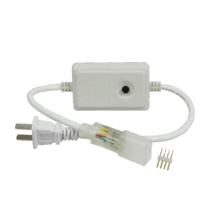 Adaptador de corriente con control de funciones manual, para manguerea Neón LED RGB JUML-5050-03.