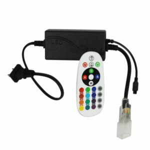 Adaptador de Corriente con Control de Funciones Remoto para Manguera Neón LED RGB JUML-5050-03. - JWJ