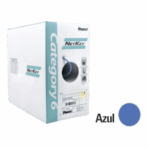 Bobina de Cable UTP 305 Metros (1000 Pies) de Cobre, NetKey, Azul, Categoría 6 (24 AWG), 1000Mbps, Riser (CMR), de 4 Pares - 