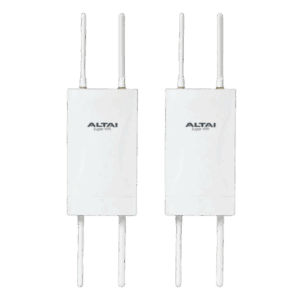 Kit de 2 Unidades del Punto de Acceso WiFi 6, PTMP Omnidireccional, Cobertura Hasta 300 m, Doble Banda Simultanea en 2.4 y 5 