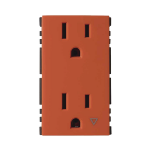 Toma de Corriente Dúplex / Tierra Aislada / 10A 127V / Embornamiento a Tornillo / Color Naranja / Simon 25 Plus - SIMON