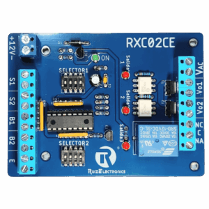 Controlador de Esclusas 2 Puertas / Alimentación 12VDC / Temporizadores Programables 0-30 seg / Entradas NC y NA / Salidas de