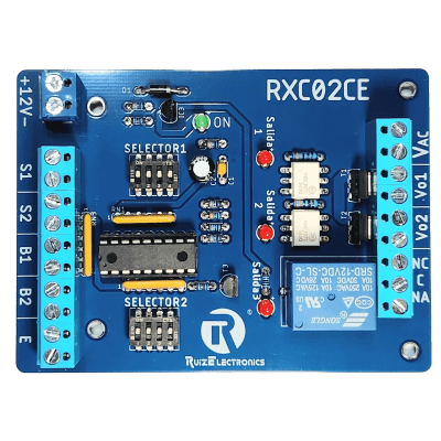 Controlador de Esclusas 2 Puertas / Alimentación 12VDC / Temporizadores Programables 0-30 seg / Entradas NC y NA / Salidas de