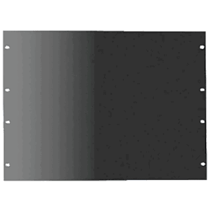 Panel de Rack 19 Pulgadas 2 UR / Tapa Ciega / Acero Dulce / Negro RAL 9005 / 2.66 mm Espesor / Para Gabinetes y Racks Abierto
