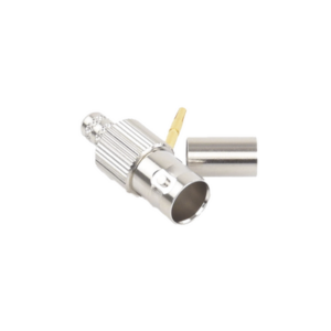 Conector BNC Hembra, 75 Ohm, Anillo Plegable, para RG-59/U, Níquel/ Oro/ Delrin. - RF INDUSTRIES,LTD