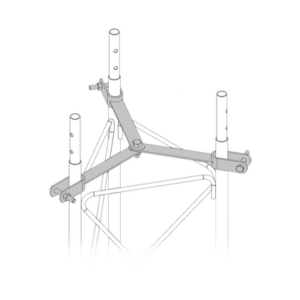 Brida para sujeción de retenida compatible con tramos STZ45G, Galvanizado por Inmersión en Caliente. - SYSCOM TOWERS