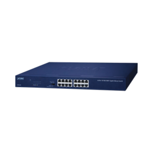 Switch No Administrable Gigabit de 16 Puertos 10/100/1000 Mbps, Con Modo Extendido Para Distancias de Hasta 200 m - PLANET