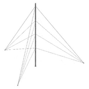 Kit de Torre Arriostrada de Piso de 3 m Altura con Tramo STZ35 Galvanizado Electrolítico (No incluye retenida). - SYSCOM TOWE