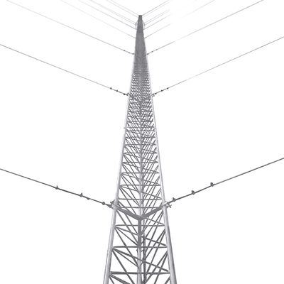Kit de Torre Arriostrada de Piso de 9 m Altura con Tramo STZ45 Galvanizado Electrolítico (No incluye retenida). - SYSCOM TOWE