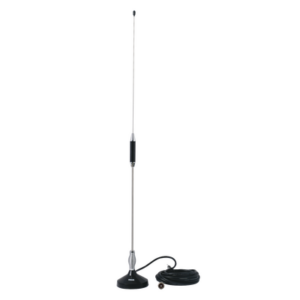 Antena Móvil para Rango de Frecuencia de Banda Civil (CB) 26.960 – 27.400 MHz.