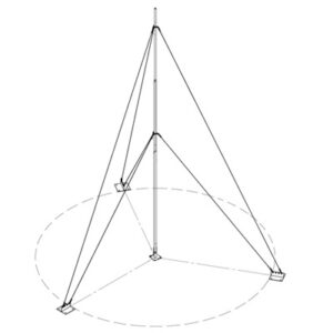 Kit con Mástil Telescópico de 3 m con Accesorios de Instalación (No incluye retenida). - SYSCOM TOWERS