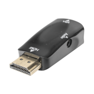 Adaptador (Convertidor) HDMI a VGA / HDMI Macho a VGA Hembra / Resolución 1920×1080 @ 60Hz / Adaptador de Audio de 3.5 mm / C
