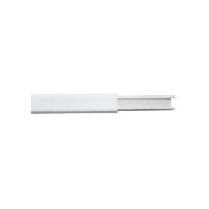 Canaleta color blanco de PVC auto extinguible, de una via, 12 x 8 tramo 2m. (5001-01253) - THORSMAN