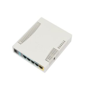 RouterBoard, 5 Puertos Fast, 1 Puerto USB, WiFi 2.4 GHz 802.11 b/g/n, Gran Cobertura con Antena 2.5 dbi, hasta 1 Watt de Pote