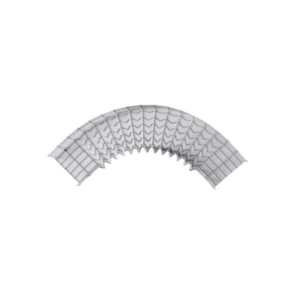 Curva Pre-Fabricada Horizontal de 90° con medidas de 54 mm de Peralte y 300 mm Ancho (54/300 mm) - CHAROFIL