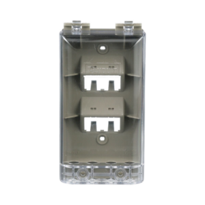 Placa de Pared Vertical, Resistente al Agua con Protección IP56, Acepta 4 Módulos Mini-Com, Color Gris - PANDUIT