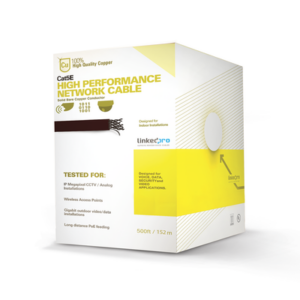 Cable Cat5e de Alto Rendimiento Certificaciones ETL, UL, de 152.5 Metros (500 Pies) de Color Blanco, para Aplicaciones en Vid
